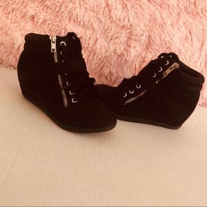 Black Wedge toe Shoes by Justice